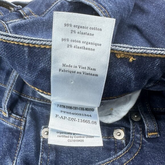 Everlane Women's Blue The Curvy Cheeky Straight Leg Designer Jean‎ W31.25/L27 S - Picture 7 of 13